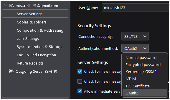 click on Server Settings